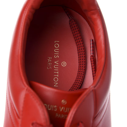 Louis Vuitton Calfskin Luxembourg Sneakers 10 Red 7 of 12