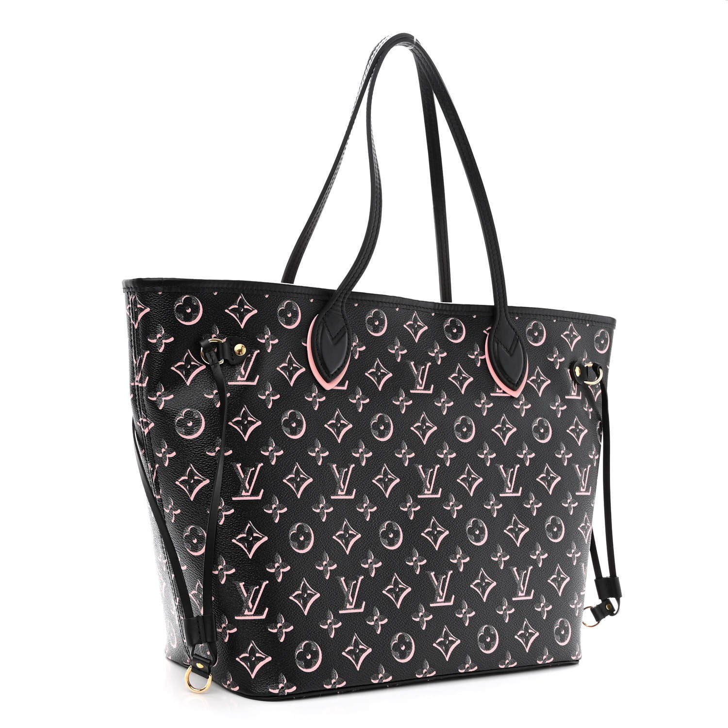 Louis Vuitton Monogram Fall For You Neverfull MM Black 4 of 10