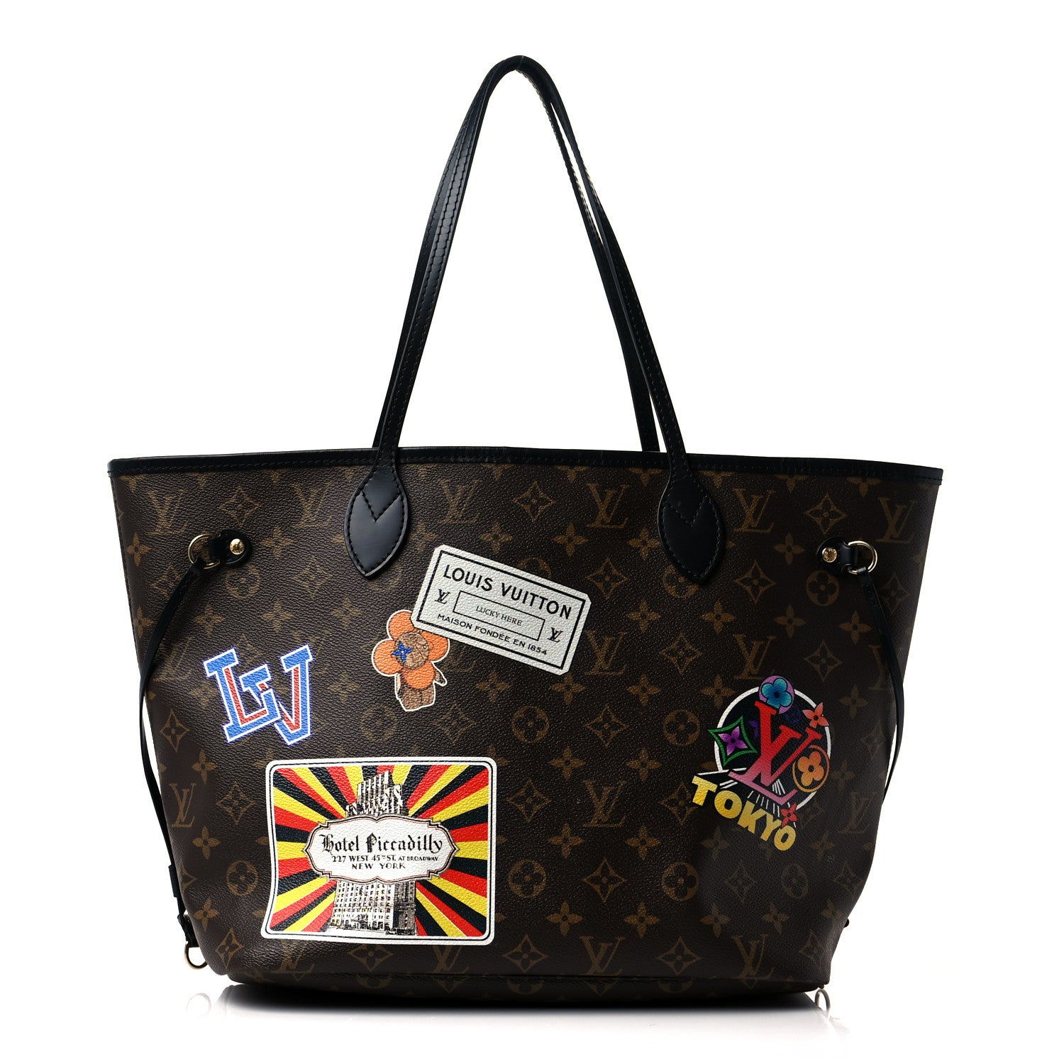 Louis Vuitton Monogram World Tour Neverfull MM 3 of 11