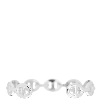 Hermes Sterling Silver MM Chaine d'Ancre Enchainee Cuff Bracelet SH 2 of 4