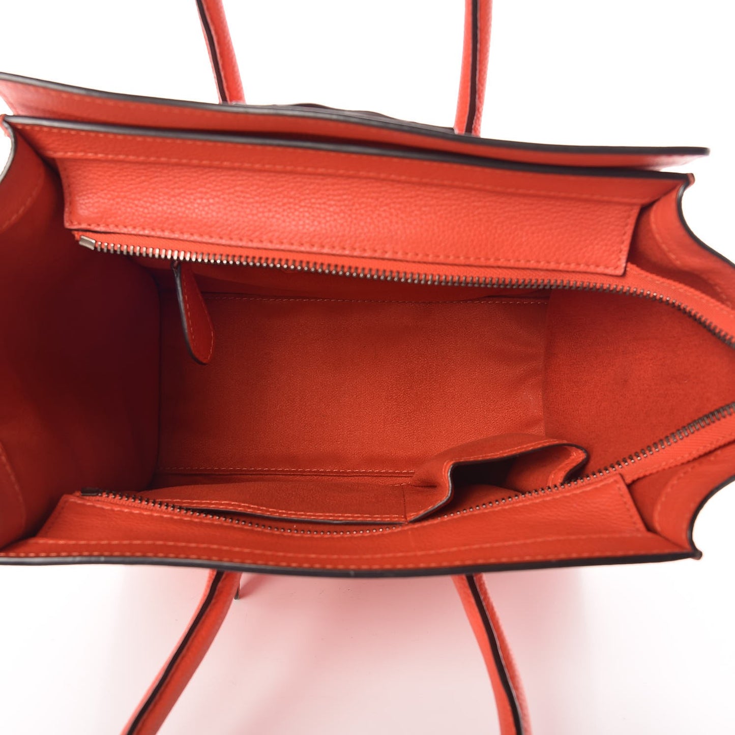 Drummed Calfskin Micro Luggage Vermillion