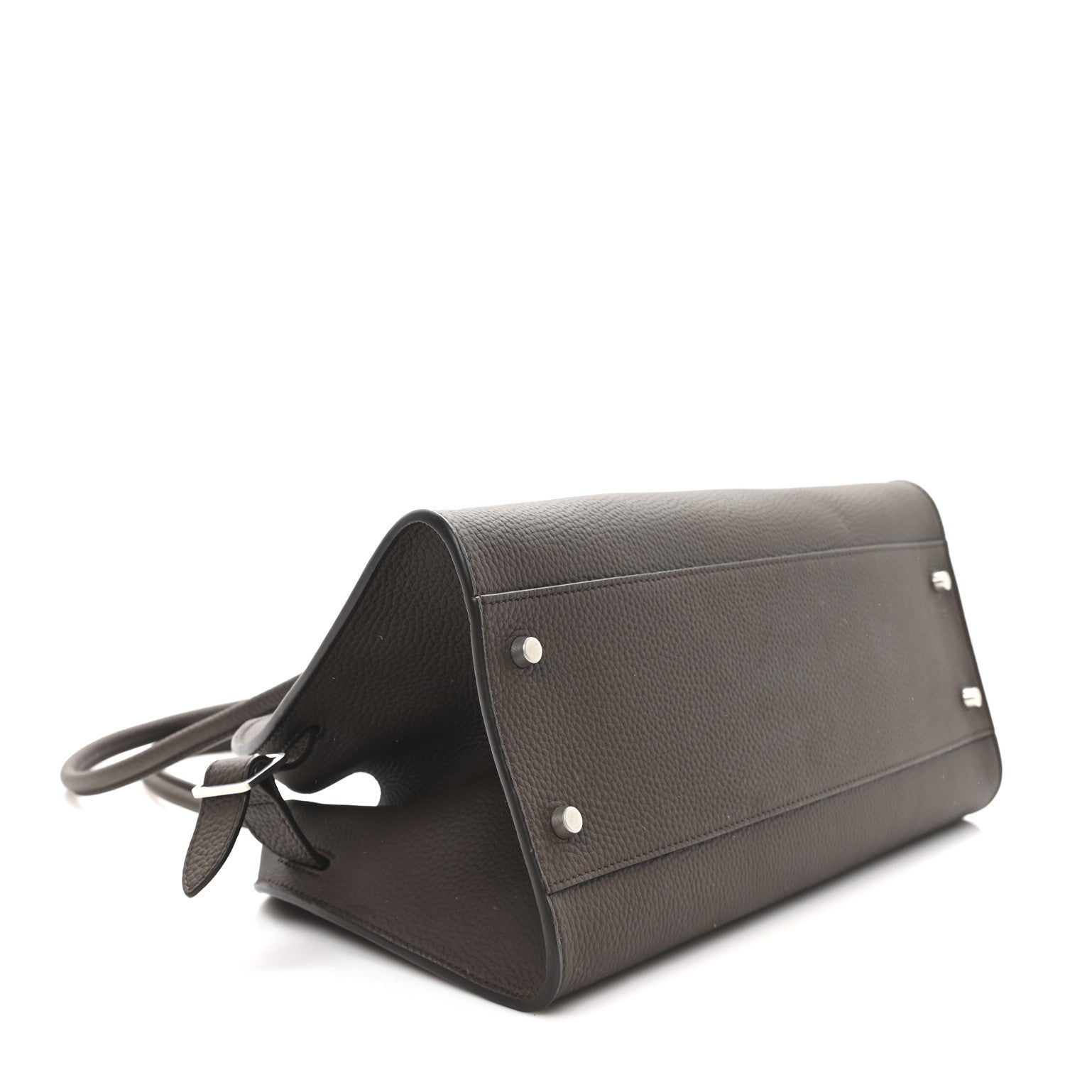The Row Matte Grained Calfskin Margaux Shoulder 12 Deep Brown 4 of 10