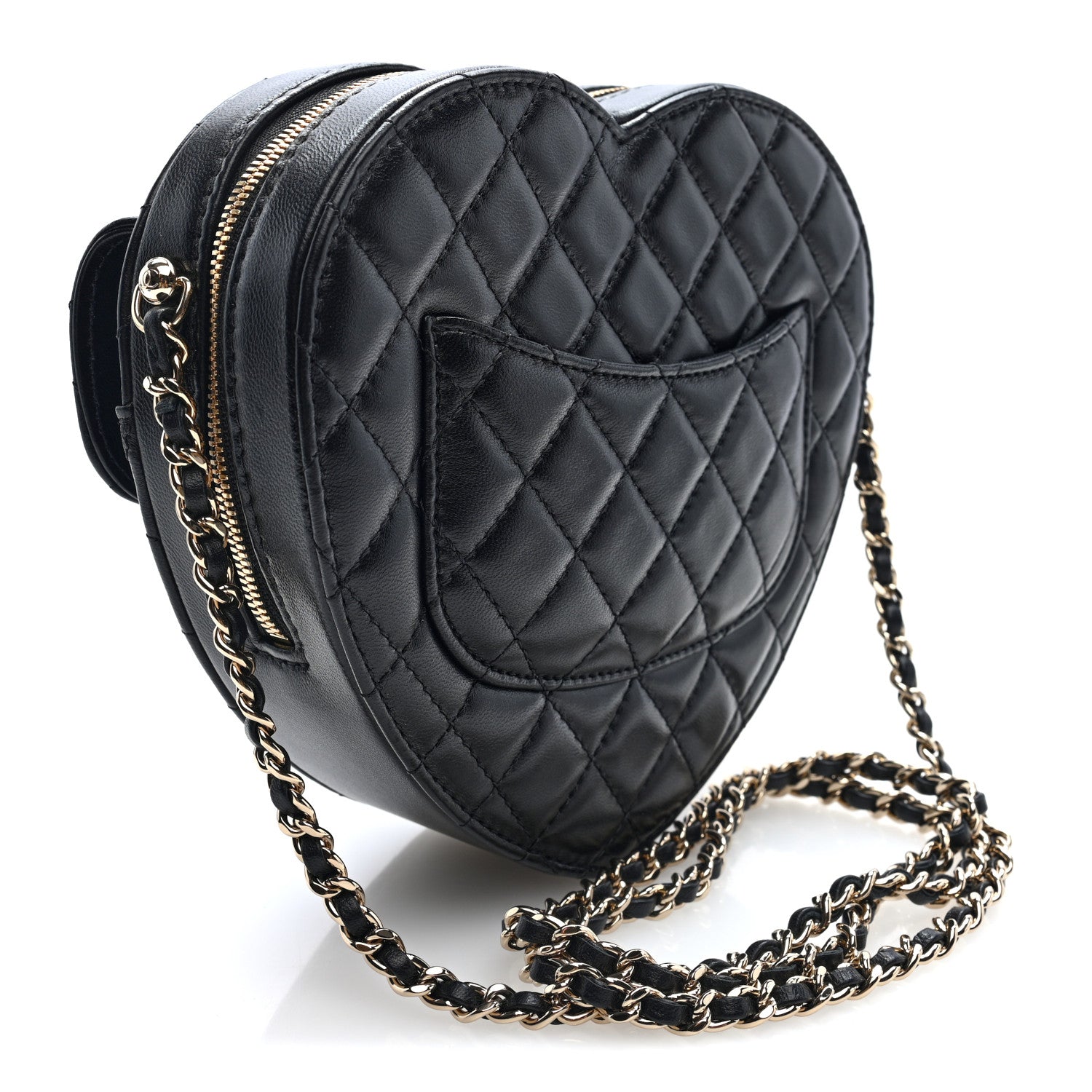 Chanel Lambskin Quilted CC In Love Heart Bag Black 3 of 9