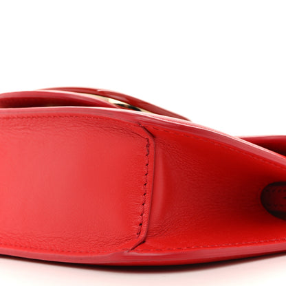 Valentino Garavani Calfskin Enamel Vlogo Small Loco Shoulder Bag Rouge Pur 9 of 10