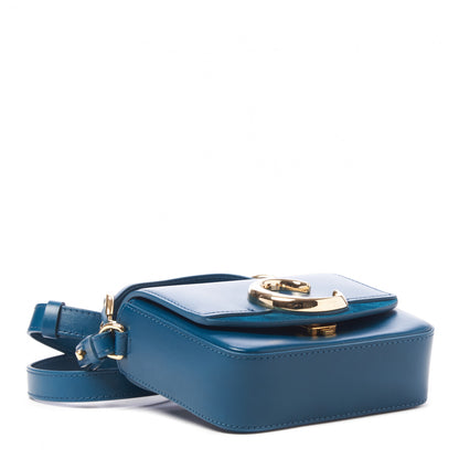 Chloe Shiny Calfskin Suede Mini C Double Carry Blue 3 of 7
