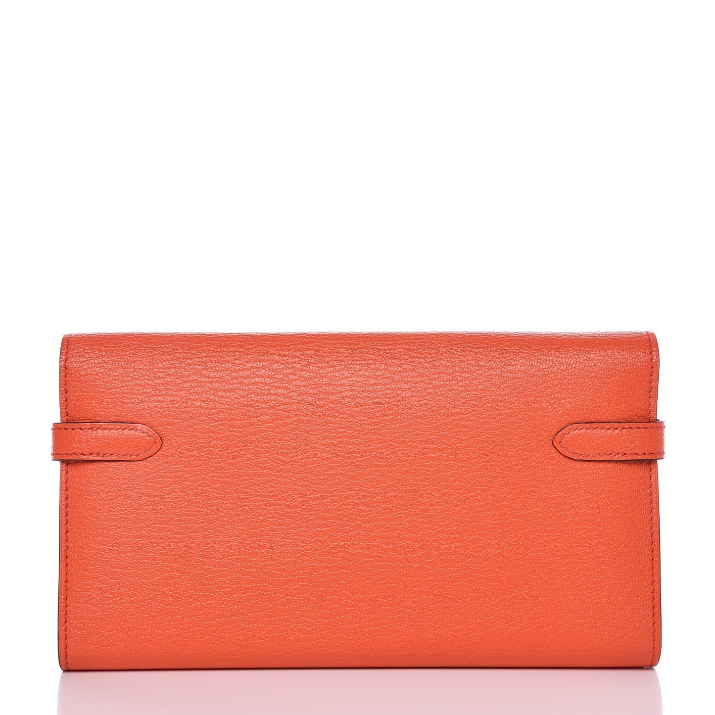 Chevre Mysore Kelly Longue Wallet Orange Poppy