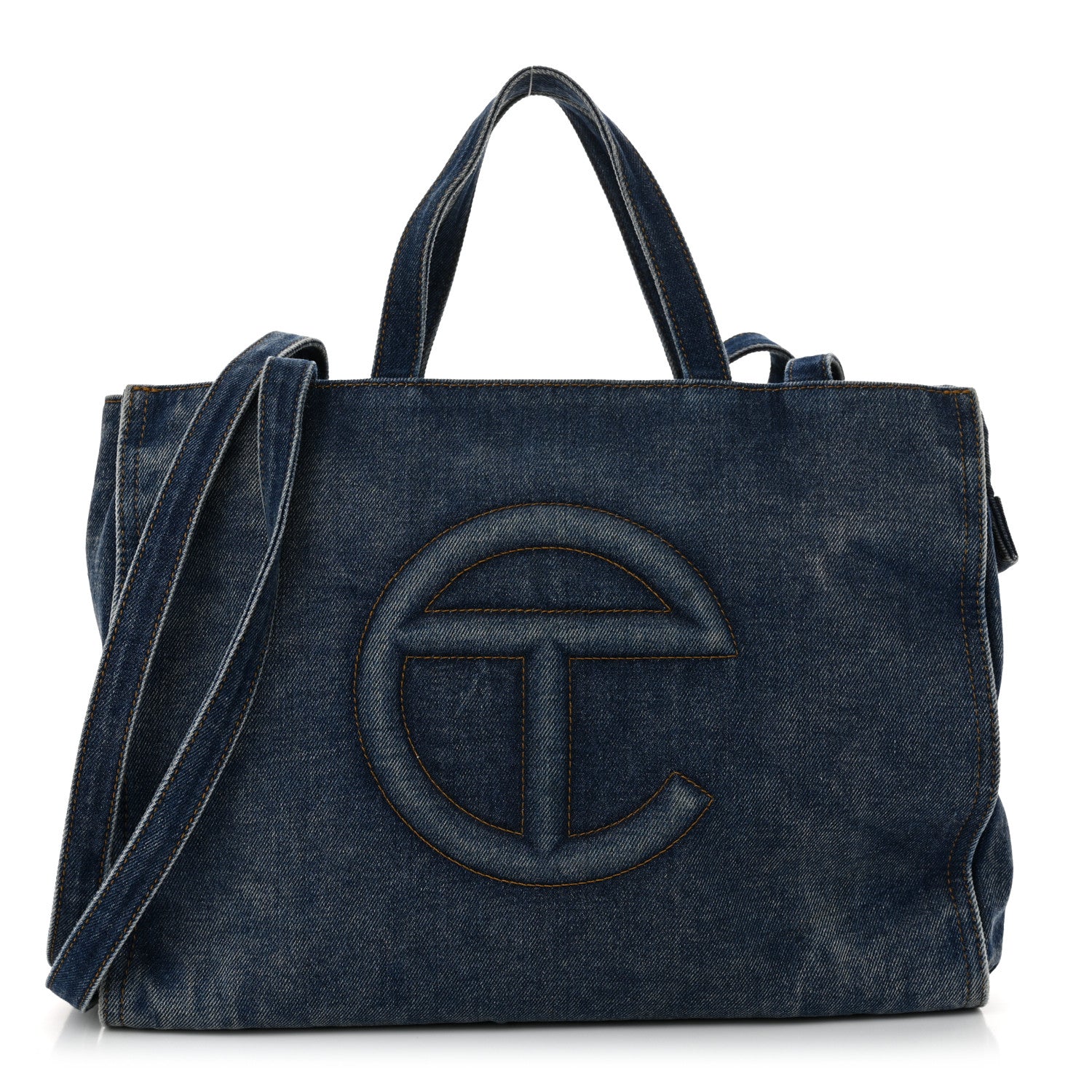 Telfar Denim Medium Shopping Bag Blue 1 of 10