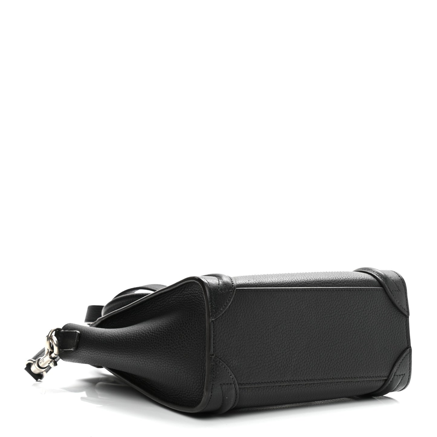 Drummed Calfskin Nano Luggage Black