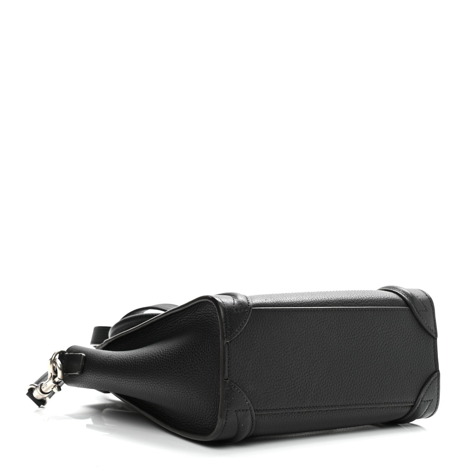 Celine Drummed Calfskin Nano Luggage Black 4 of 9