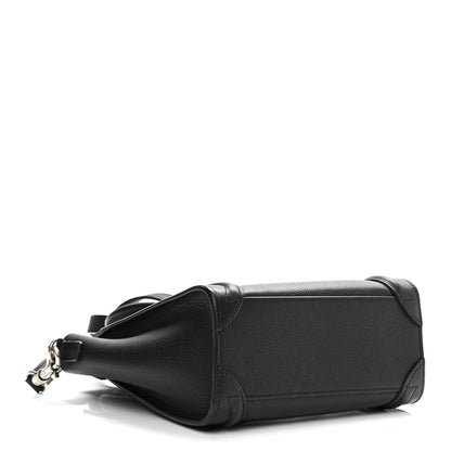Celine Drummed Calfskin Nano Luggage Black 4 of 9