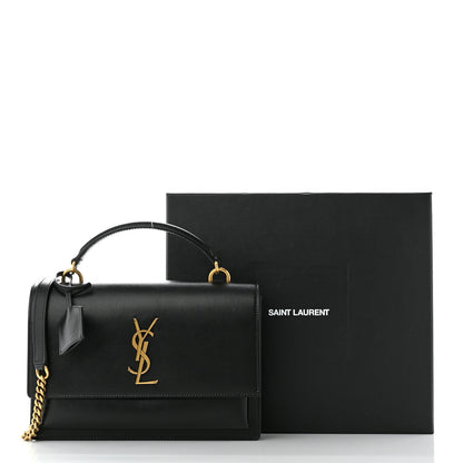 Saint Laurent Calfskin Monogram Sunset Chain Wallet Black 11 of 11