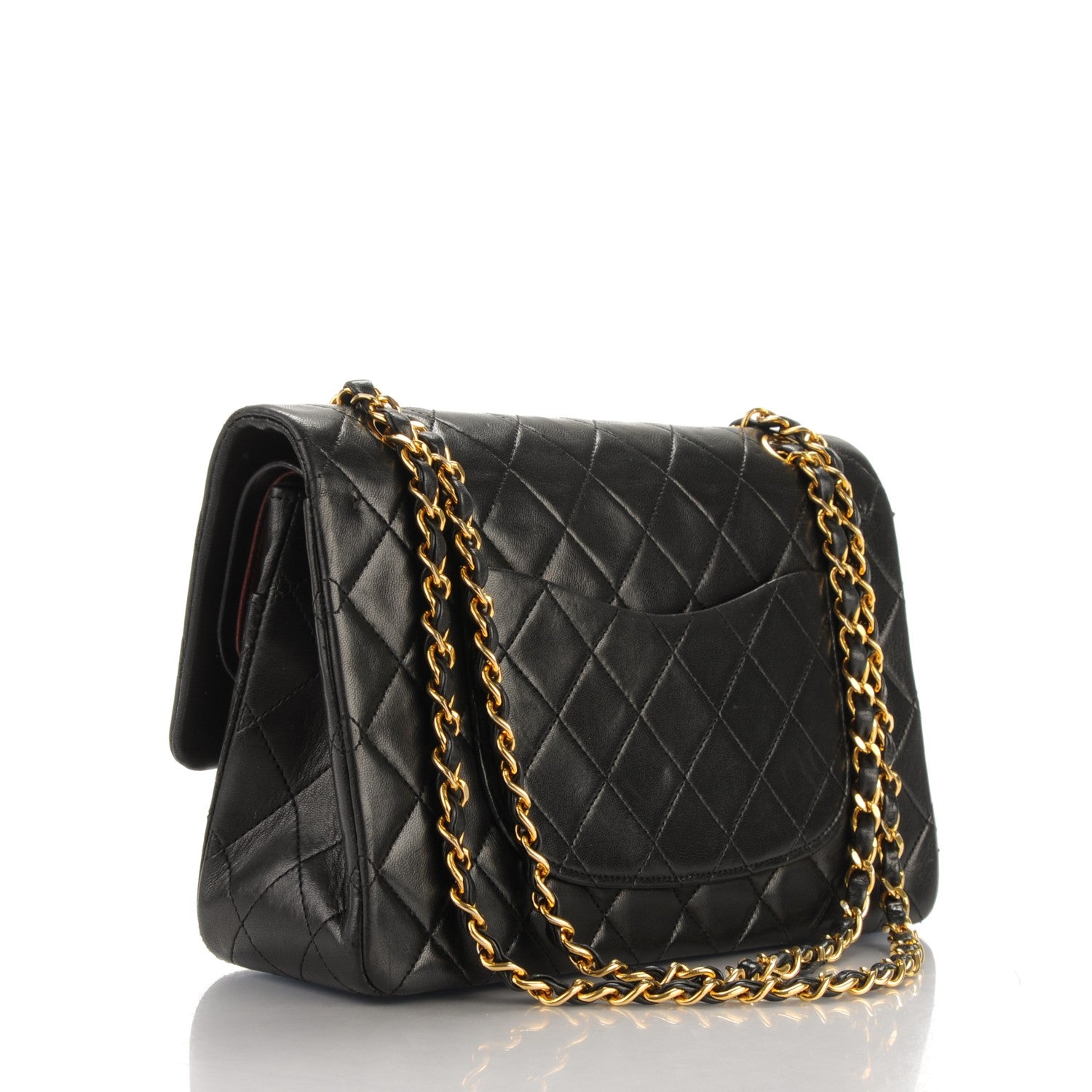 Chanel Lambskin Quilted Medium Double Flap Black 3 of 11