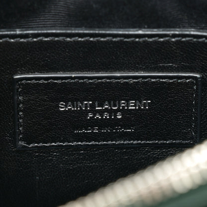 Saint Laurent Calfskin Y Quilted Monogram Small Loulou Chain Satchel Olive 6 of 9