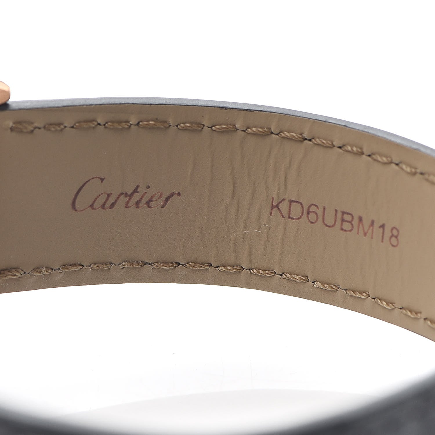 Cartier 18K Pink Gold Alligator 31.5mm Santos Dumont Quartz Watch Grey 6 of 7