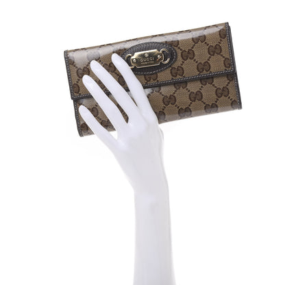 Gucci Crystal Monogram Continental Wallet Brown 2 of 11