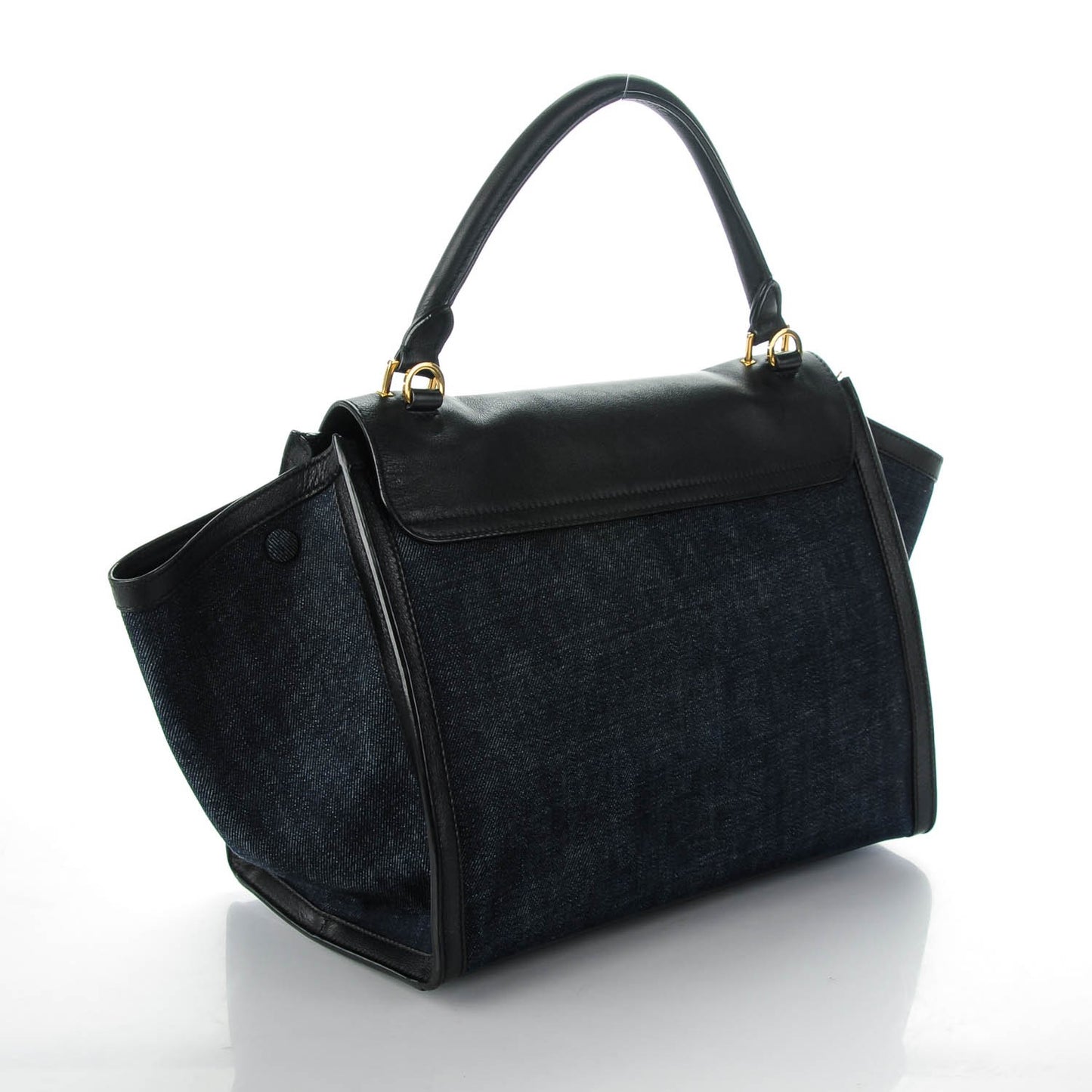 Smooth Calfskin Denim Medium Trapeze Blue