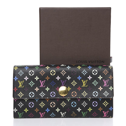 Louis Vuitton Monogram Multicolor Sarah Wallet Black Violet 11 of 11