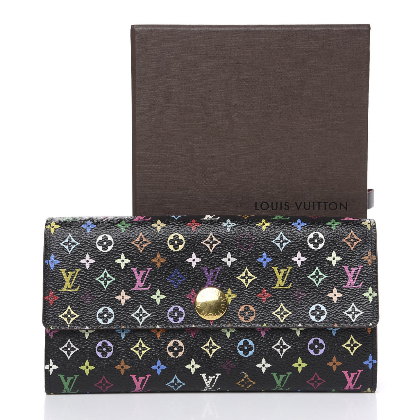 Monogram Multicolor Sarah Wallet Black Violet