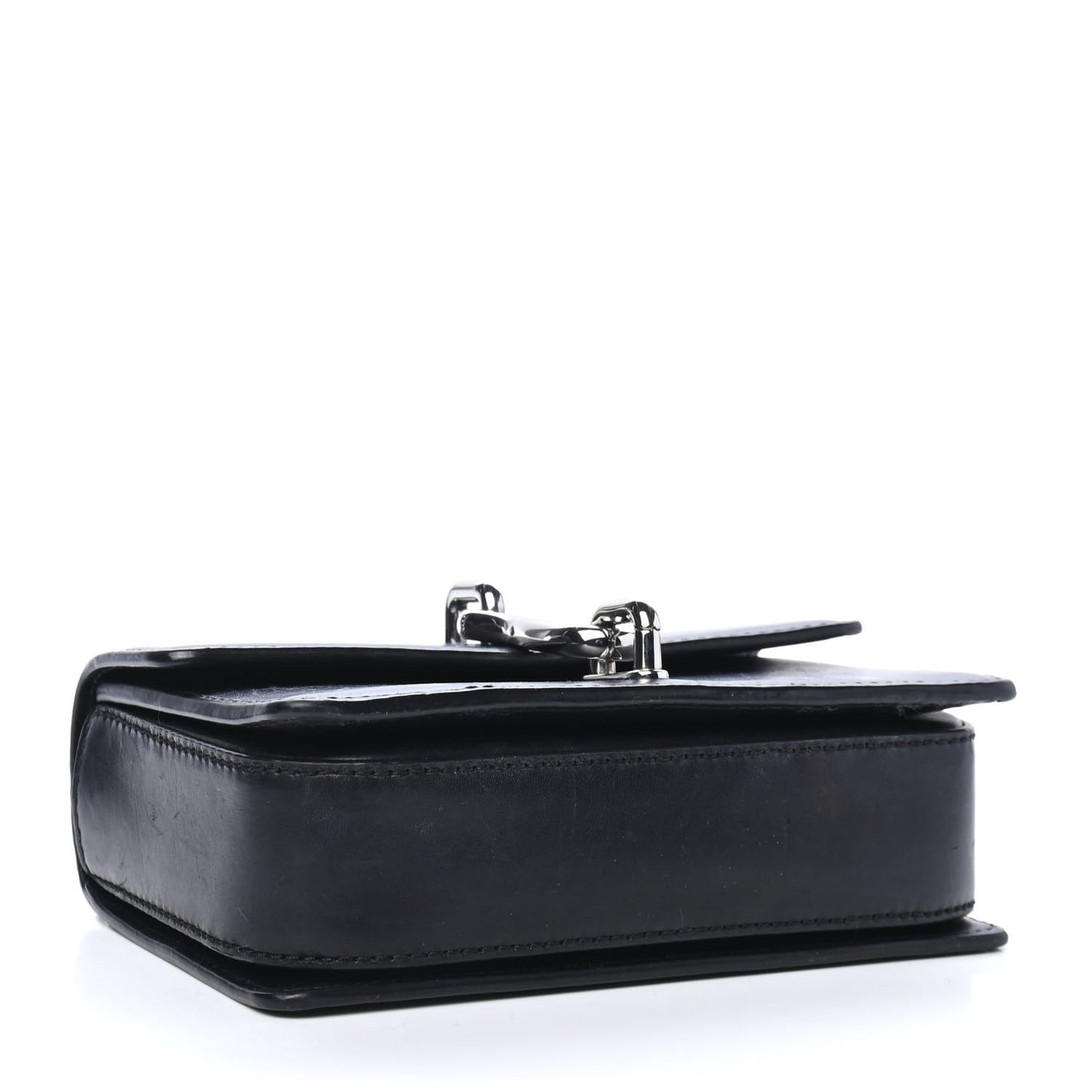 Calfskin Small Hook Shoulder Bag Black