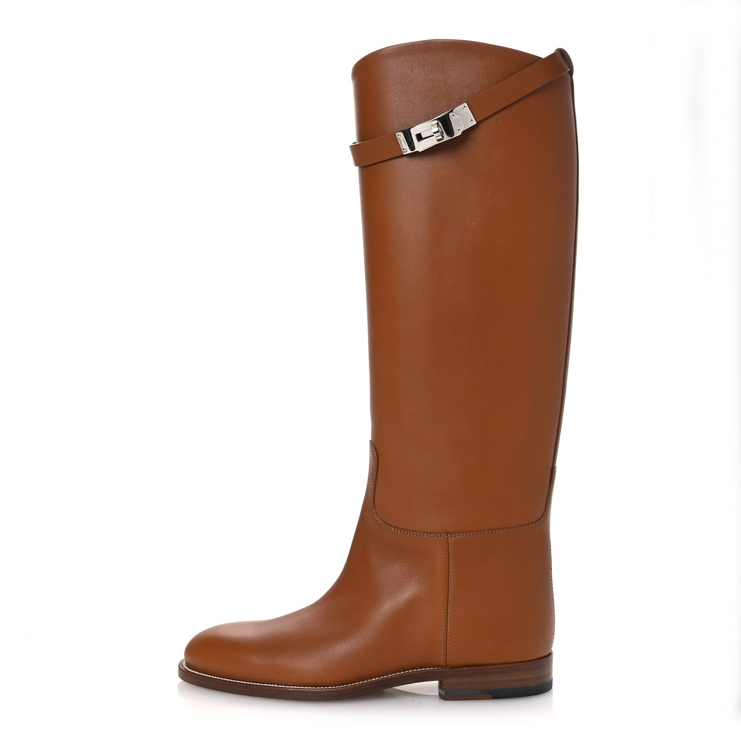 Heritage Calfskin Kelly Jumping Boots 37 Naturel