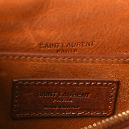 Saint Laurent Calfskin Matelasse Chevron Monogram Medium College Satchel Cognac 6 of 10