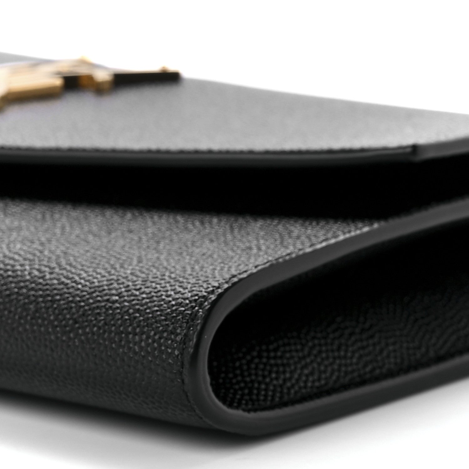 Saint Laurent Grain De Poudre Uptown Chain Wallet Black 10 of 10