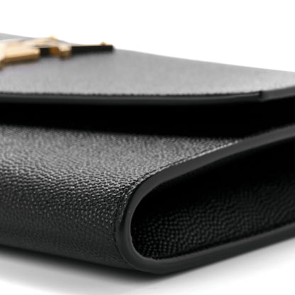 Saint Laurent Grain De Poudre Uptown Chain Wallet Black 10 of 10