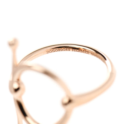 Hermes 18K Rose Gold PM Filet D'Or Ring 49 4.75 4 of 6