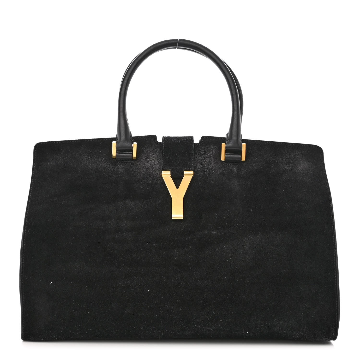 Saint Laurent Suede Medium Classic Y Cabas Black 1 of 12