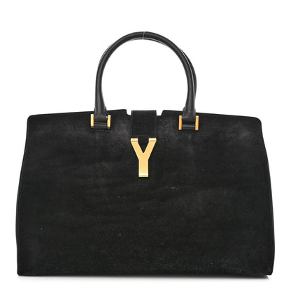 Saint Laurent Suede Medium Classic Y Cabas Black 1 of 12