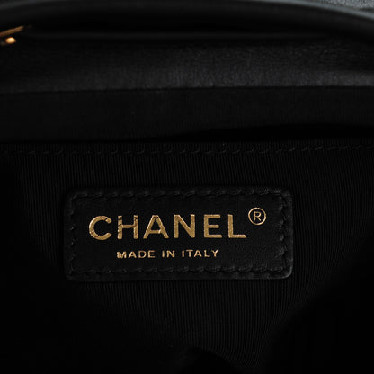 Chanel Calfskin Chevron Quilted Small Urban Spirit Backpack Black 7 of 8