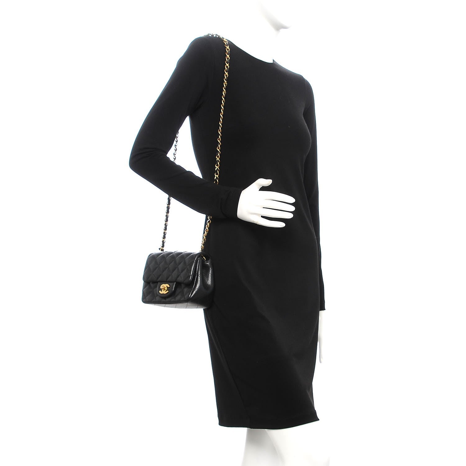 Chanel Caviar Quilted Mini Square Flap Black 2 of 10