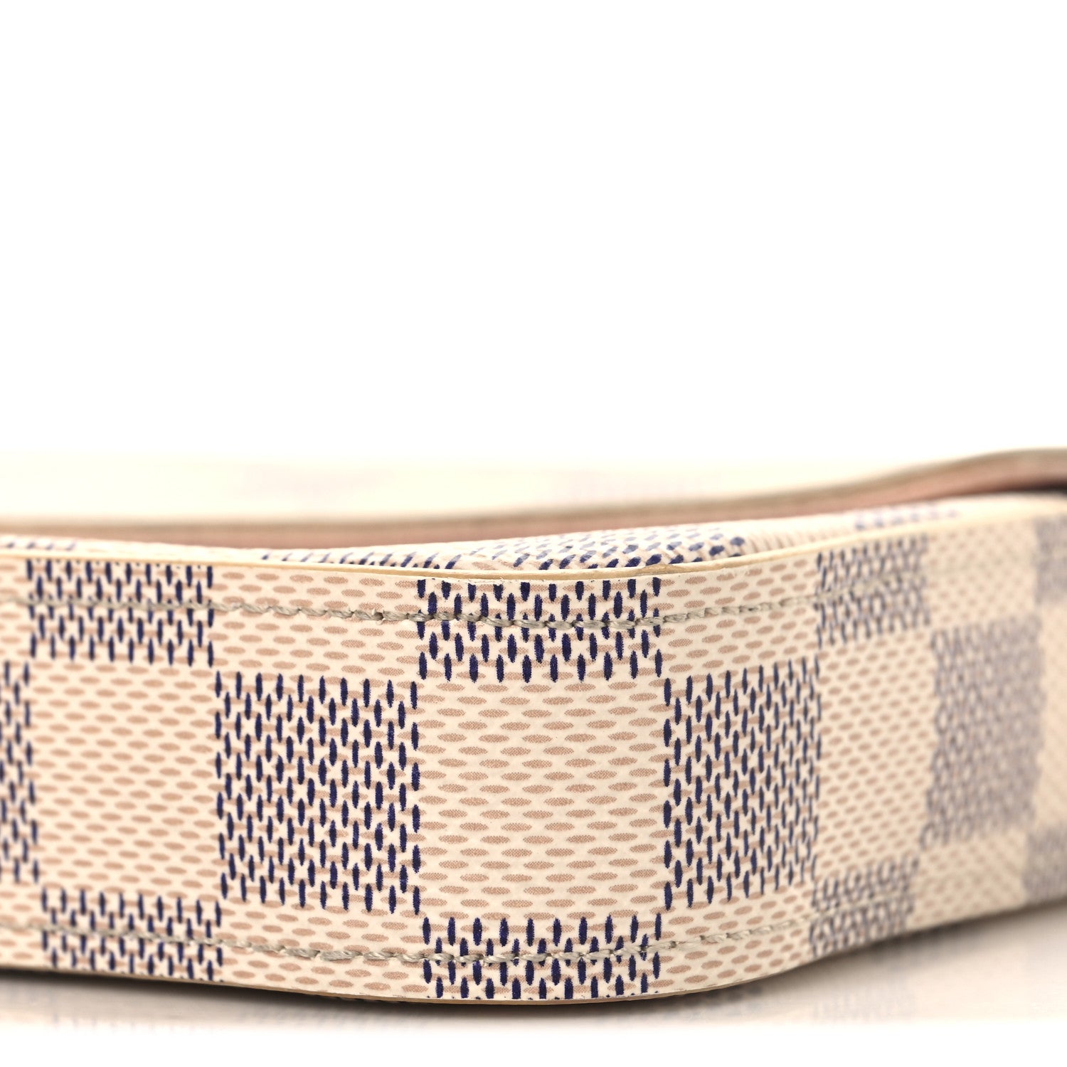 Louis Vuitton Damier Azur Pochette Felicie Chain Wallet Rose Ballerine 10 of 11