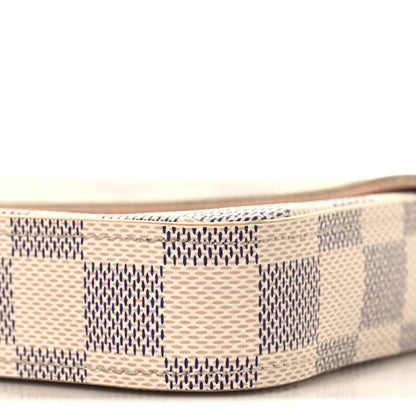 Louis Vuitton Damier Azur Pochette Felicie Chain Wallet Rose Ballerine 10 of 11