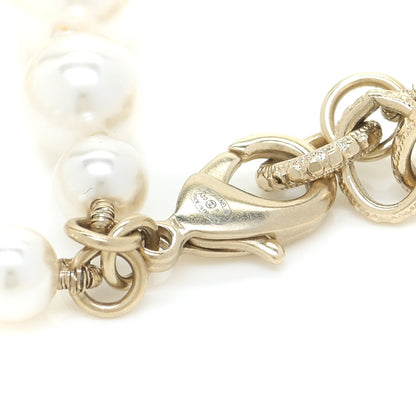 Chanel Crystal Pearl CC Long Multi Strand Necklace Gold 8 of 8
