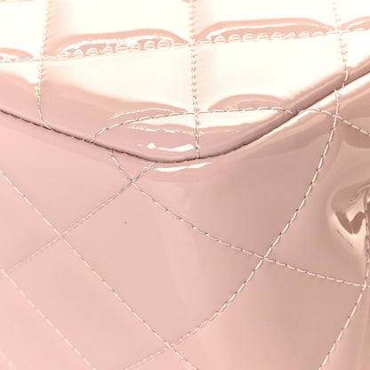 Chanel Patent Quilted Jumbo Double Flap Light Pink 11 of 11