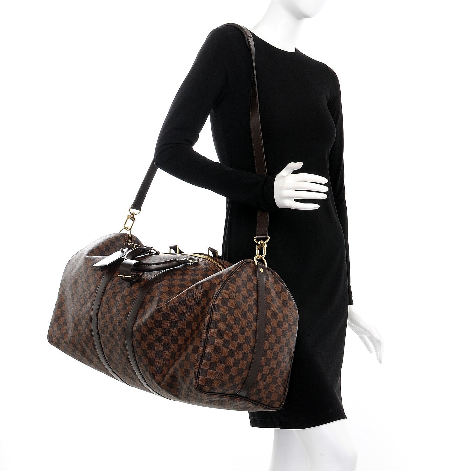 Louis Vuitton Damier Ebene Keepall Bandouliere 55 2 of 7