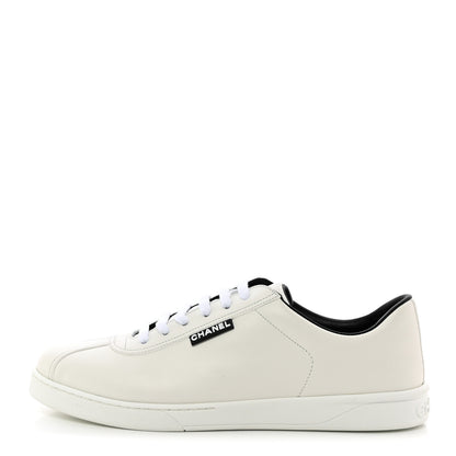 Chanel Calfskin Mens CC Sneakers 43 White 44 White 1 of 11