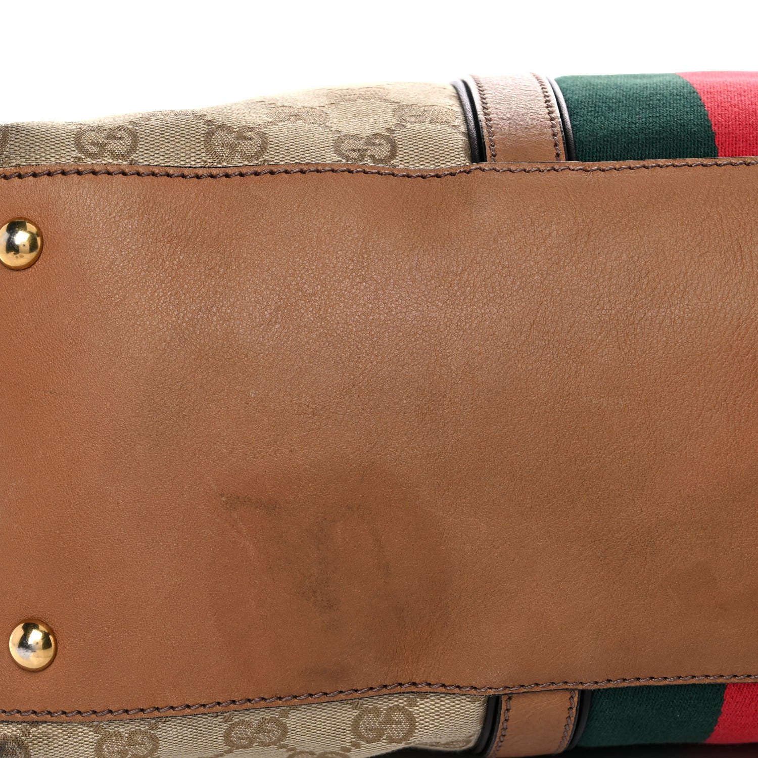 Gucci Monogram Web Medium Rania Top Handle Bag Sand 16 of 30
