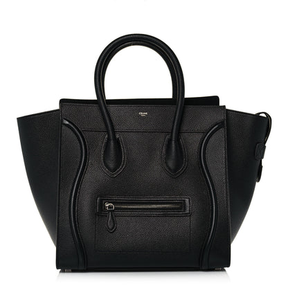 Celine Drummed Calfskin Mini Luggage Black 1 of 13