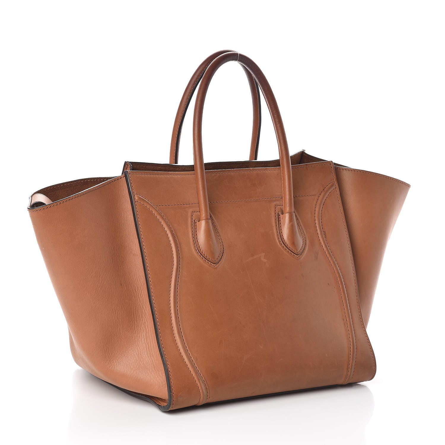 Celine Natural Calfskin Medium Phantom Luggage Tan 3 of 16