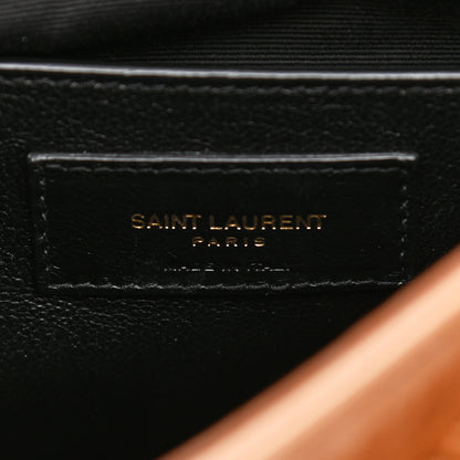 Saint Laurent Crinkled Calfskin Matelasse Monogram Baby Niki Chain Satchel Light Caramel 3 of 10