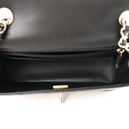 Chanel Lambskin Quilted Mini Rectangular Flap Black 5 of 11