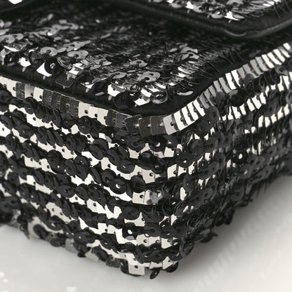 Chanel Sequin Lambskin Small Flap Black Silver 9 of 9