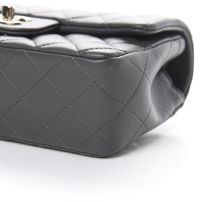 Chanel Lambskin Quilted Mini Rectangular Flap Grey 9 of 13
