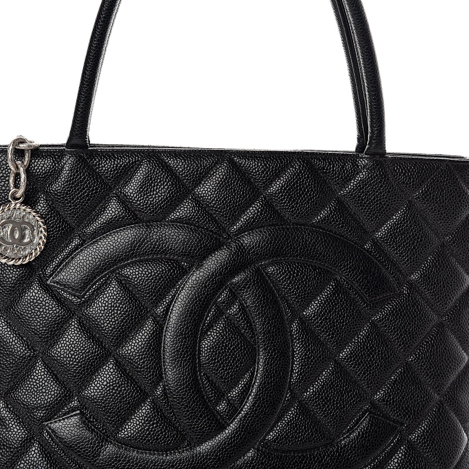 Chanel Caviar Quilted Medallion Tote Black 7 of 9