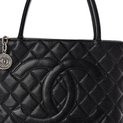 Chanel Caviar Quilted Medallion Tote Black 7 of 9