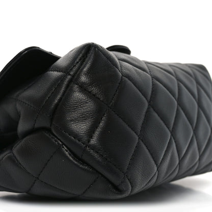 Chanel Lambskin Quilted Flap Cosmetic Case Black 8 of 9