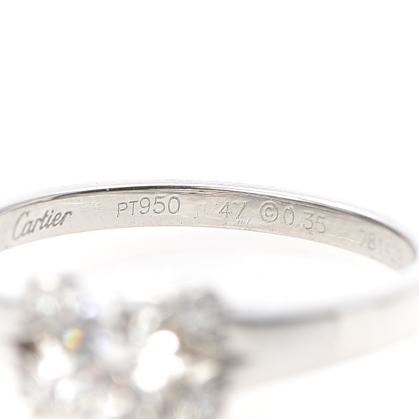 Platinum Diamond .35ct Ballerine Solitaire Engagement Ring 47 4