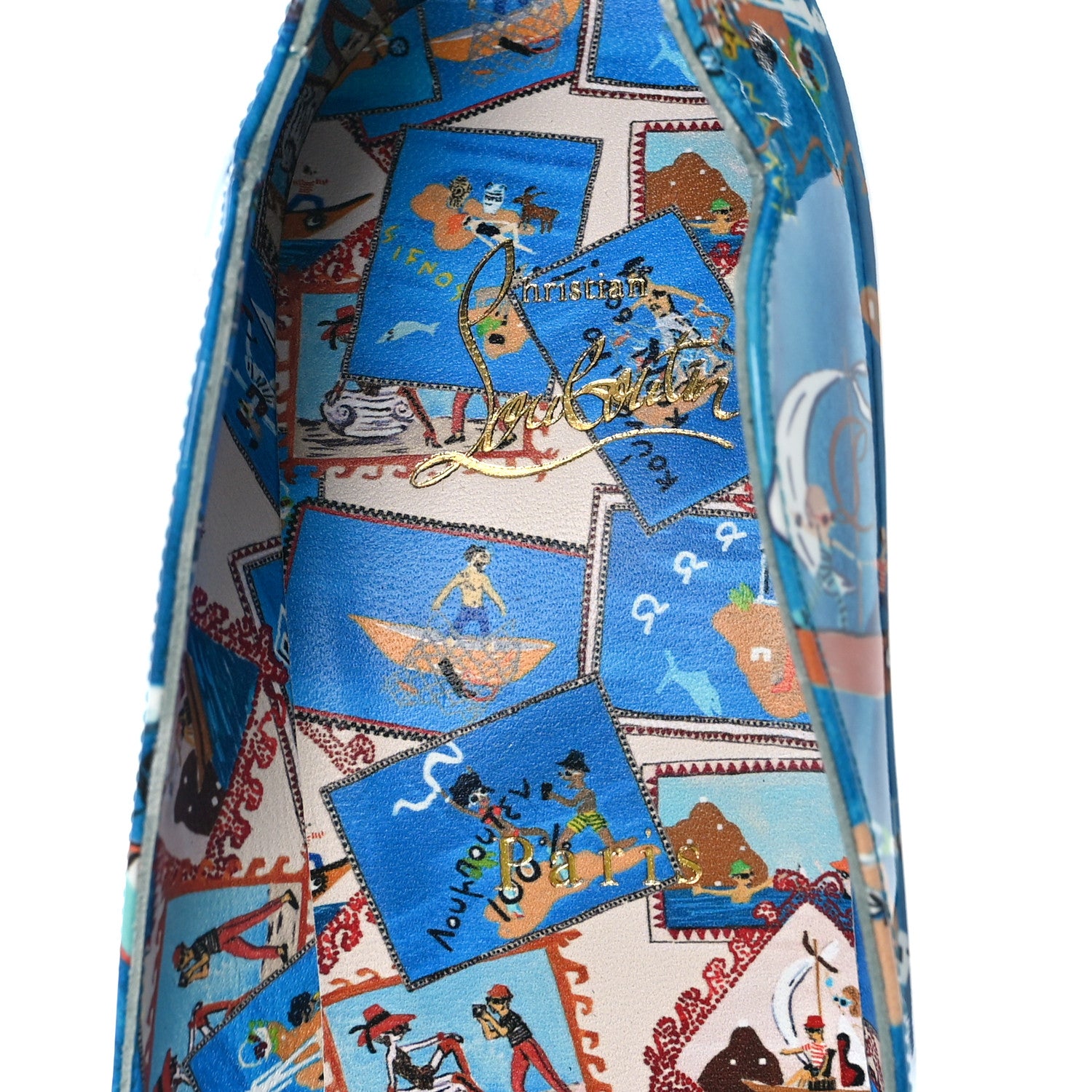 Christian Louboutin Patent Loubi Odyssey Hot Chick 100 Pumps 39.5 Multicolor 8 of 9